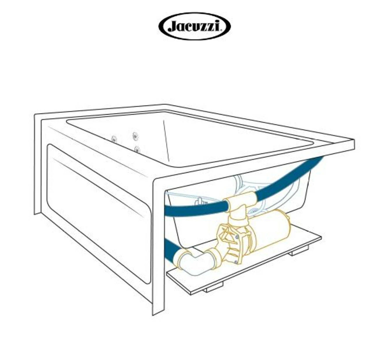 Jacuzzi 60" X 42" Signature Three Wall Alcove Whirlpool Bathtub With 6 Jets, Air Controls, Tiling Flange, Skirt, Right Drain, And Left Pump 7 Jacuzzi 60" X 42" Signature Three Wall Alcove Whirlpool Bathtub With 6 Jets, Air Controls, Tiling Flange, Skirt, Right Drain, And Left Pump - Image 5