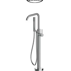 Jacuzzi Contento Floor Mounted Tub Filler With Built-In Diverter - Includes Hand Shower