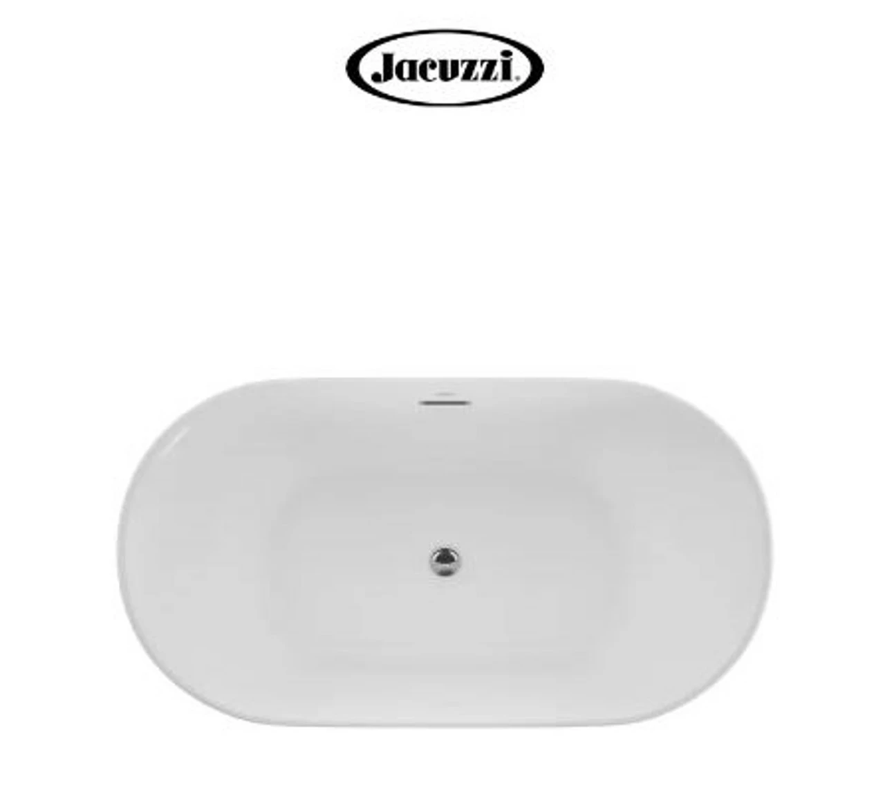 Jacuzzi Lyndsay 59" Free Standing Acrylic Soaking Tub With NW50827 Tub Filler Faucet, Center Drain, Drain Assembly And Overflow 4 Jacuzzi Lyndsay 59" Free Standing Acrylic Soaking Tub With NW50827 Tub Filler Faucet, Center Drain, Drain Assembly And Overflow - Image 2