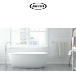 Jacuzzi Signature 60" Free Standing Acrylic Soaking Tub With Chrome Free Standing Tub Filler And Handshower, Reversible Drain, Drain Assembly And Overflow -Royal Sales Store Jacuzzi 19.1 17277.1652979368