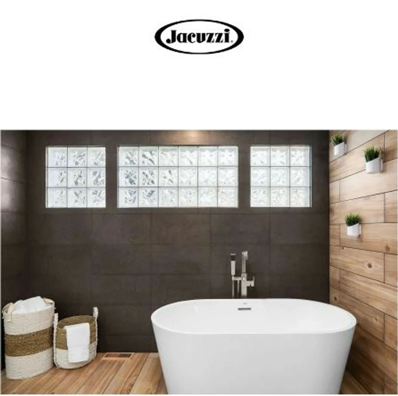 Jacuzzi Floor Mounted Tub Filler With Metal Lever Handle, Built-In Diverter, Single Function Hand Shower And Square Escutcheon 7 Jacuzzi Floor Mounted Tub Filler With Metal Lever Handle, Built-In Diverter, Single Function Hand Shower And Square Escutcheon - Image 5