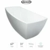 Jacuzzi Stella 67" Soaking Freestanding Bathtub With Reversible Drain -Royal Sales Store Jacuzzi 3 39337.1652110338
