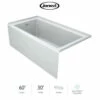 Jacuzzi Linea 60" X 30" Acrylic Soaking Bathtub For Three Wall Alcove Installation With Left Drain -Royal Sales Store Jacuzzi 4 16476.1652111012