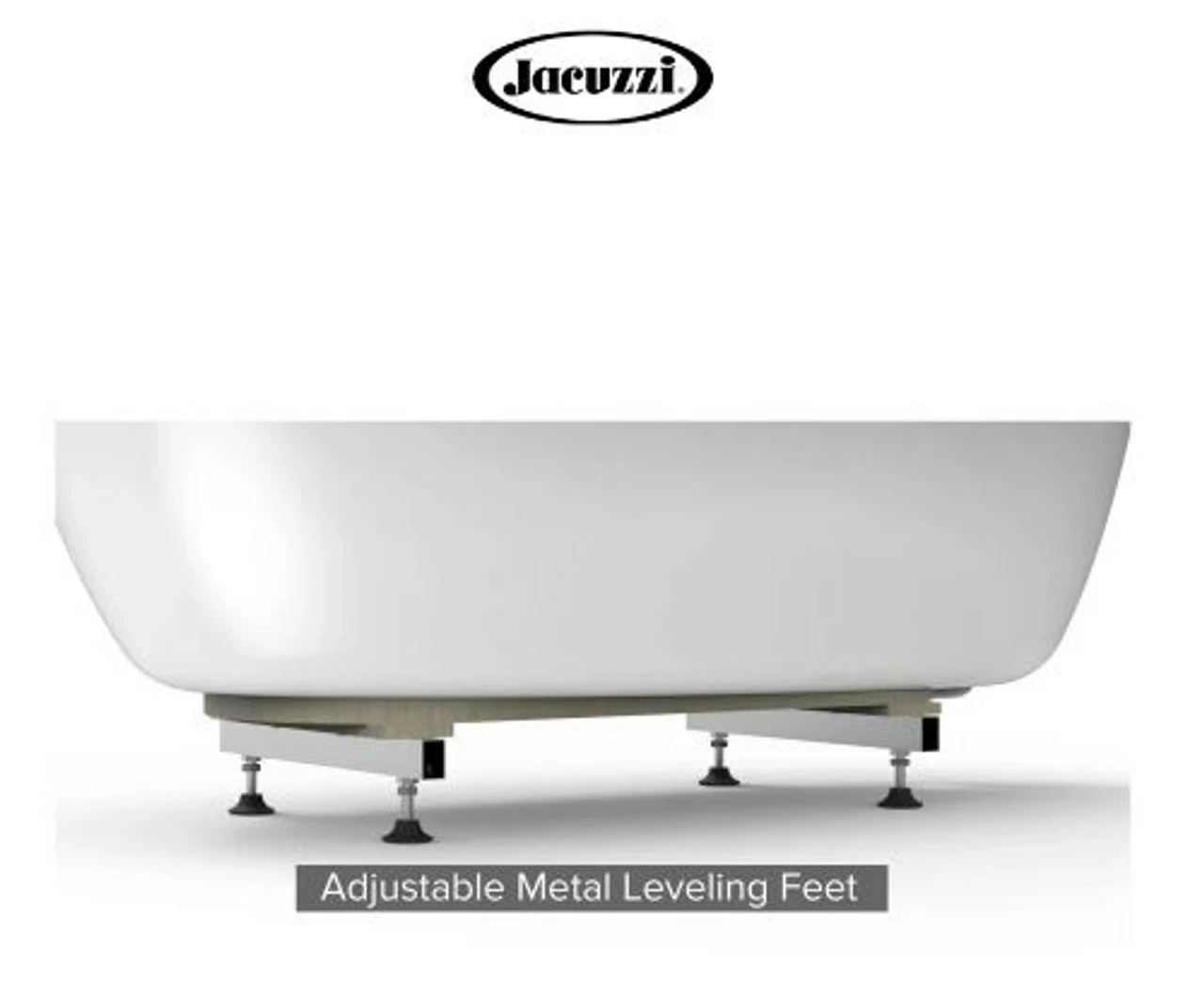Jacuzzi Adatto 67" Free Standing Acrylic Soaking Tub With Center Drain, Pop-Up Drain Assembly And Overflow 6 Jacuzzi Adatto 67" Free Standing Acrylic Soaking Tub With Center Drain, Pop-Up Drain Assembly And Overflow - Image 4