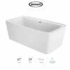 Jacuzzi Adatto 67" Free Standing Acrylic Soaking Tub With Center Drain, Pop-Up Drain Assembly And Overflow -Royal Sales Store Jacuzzi 5 15446.1652114514