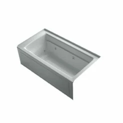 Kohler Archer Collection 60" Three Wall Alcove Jetted Whirlpool Bath Tub With Right Side Drain -Royal Sales Store K 1122 RA 3 45981.1635343137