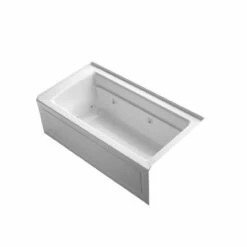 Kohler Archer Collection 60" Three Wall Alcove Jetted Whirlpool Bath Tub With Right Side Drain -Royal Sales Store K 1122 RA 5 59077.1635343137