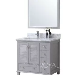 Royal Keyes 36 Inch Gray Offset Left Sink Bathroom Vanity -Royal Sales Store KEY 4.2 85894.1657981761