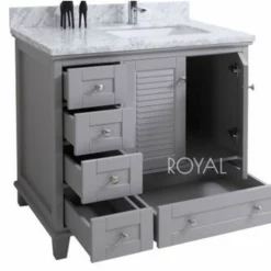 Royal Keyes 40 Inch Gray Offset Right Sink Bathroom Vanity 12 Royal Keyes 40 Inch Gray Offset Right Sink Bathroom Vanity -Royal Sales Store KEY 5.5 31284.1657982874