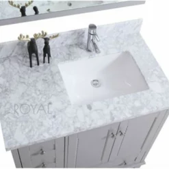 Royal Keyes 40 Inch Gray Offset Right Sink Bathroom Vanity 11 Royal Keyes 40 Inch Gray Offset Right Sink Bathroom Vanity -Royal Sales Store KEY 5.6 17659.1657982874