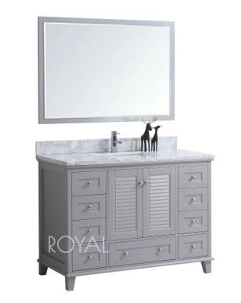 Royal Keyes 48 Inch Gray Bathroom Vanity 4 Royal Keyes 48 Inch Gray Bathroom Vanity - Image 2
