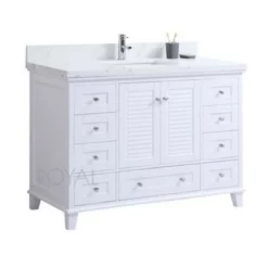 Royal Keyes 48 Inch White Bathroom Vanity With Stone Top -Royal Sales Store KEY 7.2 80451.1657984027