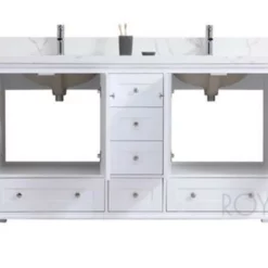 Royal Keyes 60 Inch White Double Sink Bathroom Vanity -Royal Sales Store KEY 8.4 17543.1657984604