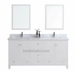 Royal Keyes 60 Inch White Double Sink Bathroom Vanity
