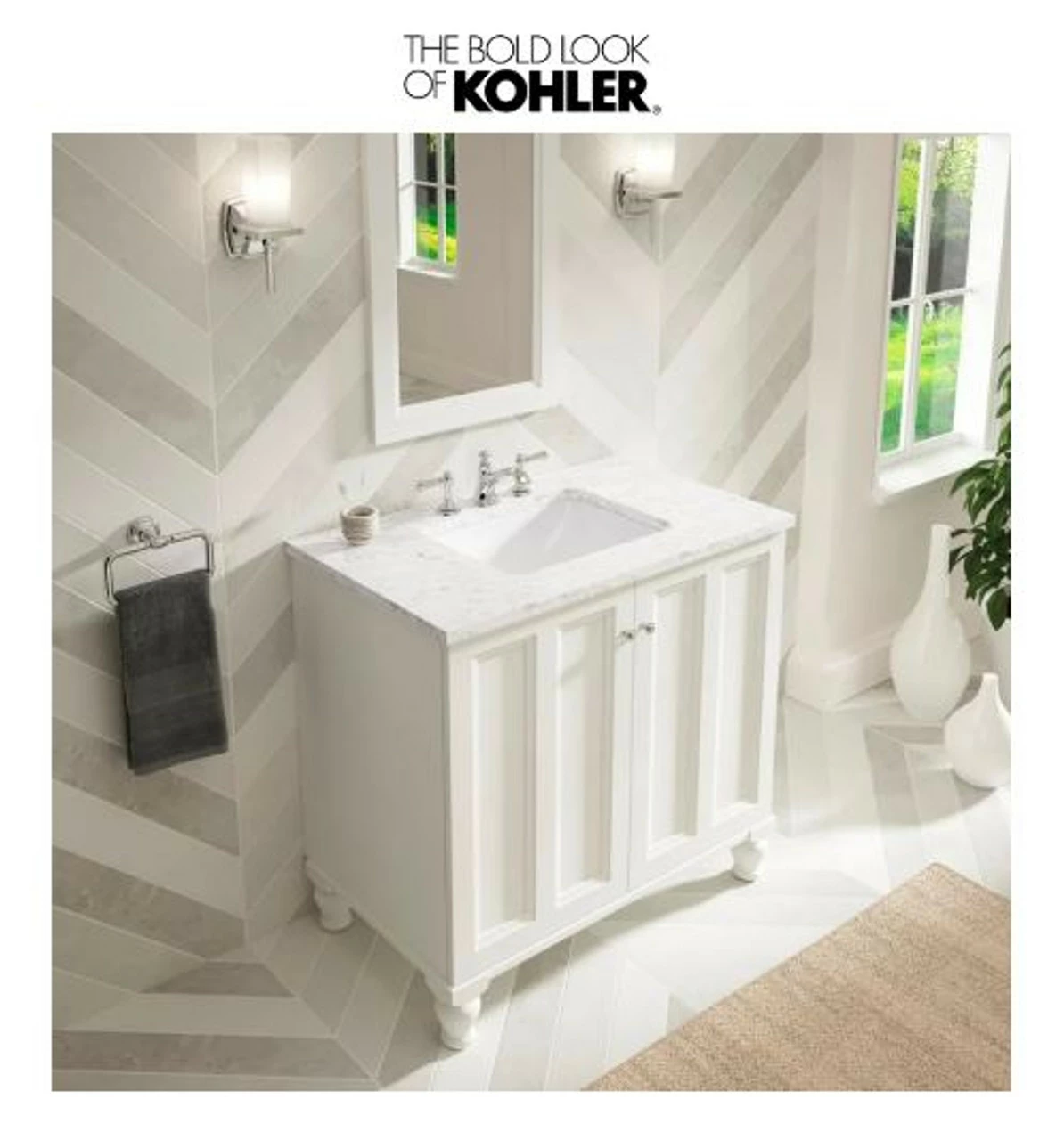 Kohler Artifacts Widespread Bathroom Faucet With Lever Handles - Free Metal Pop-Up Drain Assembly With Purchase 5 Kohler Artifacts Widespread Bathroom Faucet With Lever Handles - Free Metal Pop-Up Drain Assembly With Purchase - Image 3