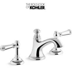 Kohler Artifacts Widespread Bathroom Faucet With Lever Handles - Free Metal Pop-Up Drain Assembly With Purchase