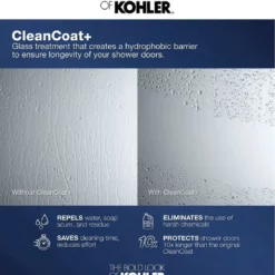 Kohler Levity 74" High X 47-5/8" Wide Bypass Frameless Shower Door With Clear Glass 14 Kohler Levity 74" High X 47-5/8" Wide Bypass Frameless Shower Door With Clear Glass -Royal Sales Store Kohler 2.3 55565.1653167078