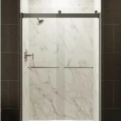Kohler Levity 74" High X 47-5/8" Wide Bypass Frameless Shower Door With Clear Glass