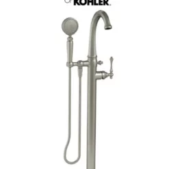 Kohler Kelston Floor Mounted Tub Filler With 1.75 GPM Hand Shower And MasterClean Technology - Less Mounting Block