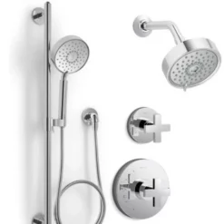 Kohler Composed Pressure Balanced Shower System With Shower Head, Hand Shower, Valve Trim, And Shower Arm