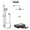 Kohler DTV Thermostatic Shower System With Shower Head, Shower Arm, Hand Shower, Hose, Slide Bar, Valve Trim, And Rough-In Valve 2 -Royal Sales Store Kohler 7 18543.1652202319