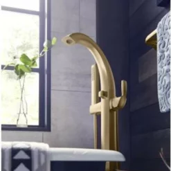 Moen Voss Floor Mounted Tub Filler With Riser And Built-In Diverter - Includes Hand Shower -Royal Sales Store MOEN 4.2 28342.1653405629