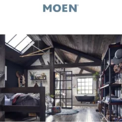 Moen Voss Floor Mounted Tub Filler With Riser And Built-In Diverter - Includes Hand Shower -Royal Sales Store MOEN 4.3 98925.1653405629