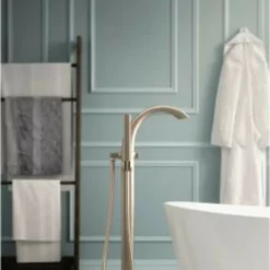 Moen Voss Floor Mounted Tub Filler With Riser And Built-In Diverter - Includes Hand Shower -Royal Sales Store MOEN 4.6 37432.1653405629