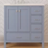 Royal Breeze Collection 36 Inch Polar Blue Bathroom Vanity Left Offset 2 Royal Breeze Collection 36 Inch Polar Blue Bathroom Vanity Left Offset -Royal Sales Store New R Breeze 36 1 74899.1684329225
