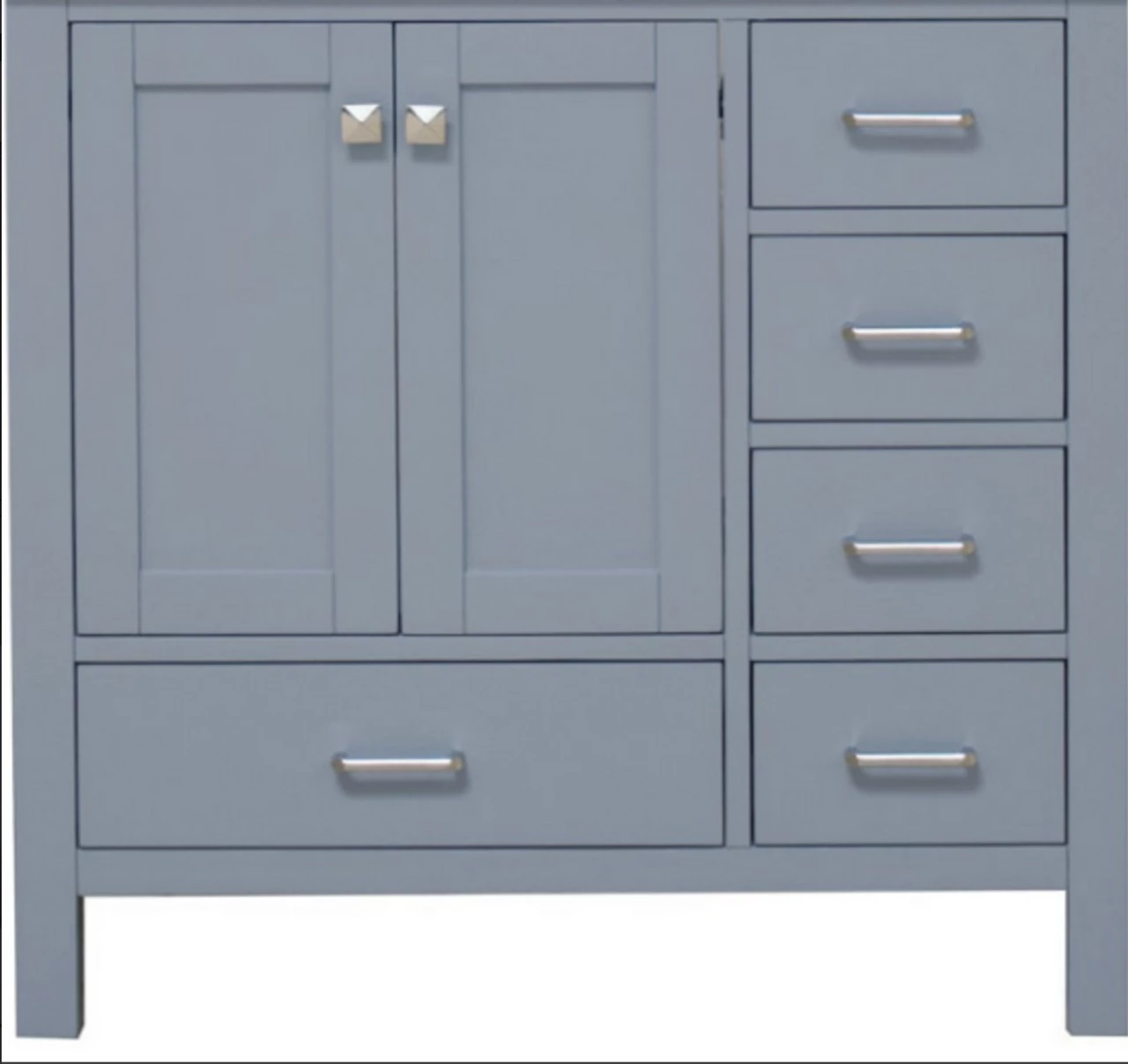 Royal Breeze Collection 36 Inch Polar Blue Bathroom Vanity Left Offset 4 Royal Breeze Collection 36 Inch Polar Blue Bathroom Vanity Left Offset - Image 2