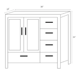 Royal Breeze Collection 36 Inch Polar Blue Bathroom Vanity Left Offset 7 Royal Breeze Collection 36 Inch Polar Blue Bathroom Vanity Left Offset -Royal Sales Store New R Breeze 36 3 38925.1684329225
