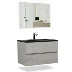 Royal Treviso 30" Grey / Black Top Wall Mounted Bathroom Vanity -Royal Sales Store R Edi 2.3 06595.1661350701