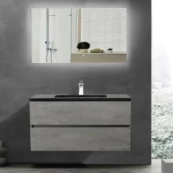Royal Treviso 30" Grey / Black Top Wall Mounted Bathroom Vanity