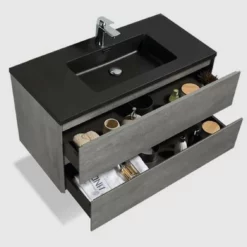 Royal Treviso 36" Grey / Black Top Wall Mounted Bathroom Vanity -Royal Sales Store R Edi 5.2 98741.1661352131