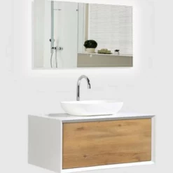 Royal Novara 36" White / Wood Wall Mounted Double Bathroom Vanity -Royal Sales Store R Fiona 1.2 85935.1673043244