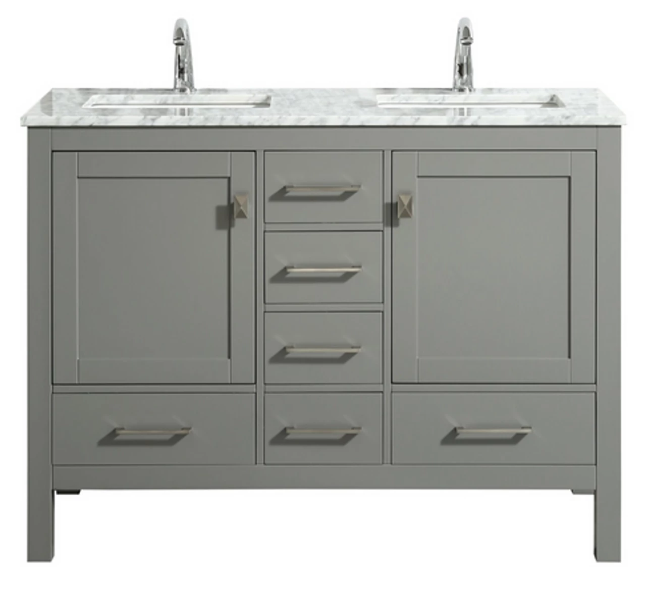 Royal Key West 48 Inch Double Sink Gray Bathroom Vanity 3 Royal Key West 48 Inch Double Sink Gray Bathroom Vanity