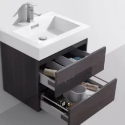 Royal Blizz 24 Inch Wall Mount Gray Oak Modern Bathroom Vanity -Royal Sales Store Royal Vanity 1.2 22820.1672870304