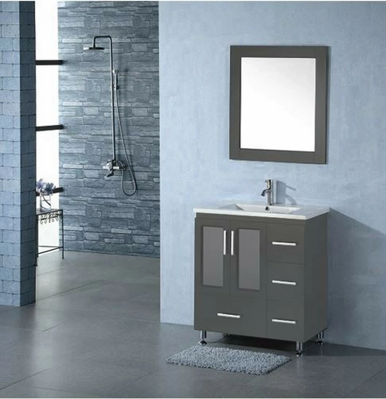 Royal Luxe 30 Inch Gray Bathroom Vanity 3 Royal Luxe 30 Inch Gray Bathroom Vanity