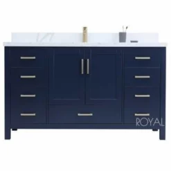 Royal Hollywood 72 Inch Navy Single Sink Bathroom Vanity