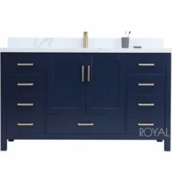 Royal Hollywood 60 Inch Navy Single Sink Bathroom Vanity