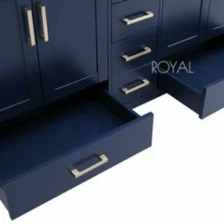Royal Hollywood 84 Inch Navy Double Sink Bathroom Vanity With Stone Top And Sinks -Royal Sales Store Royal Vanity 6.4 19941.1651858643