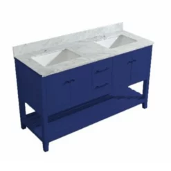 Royal Sanibel 72 Inch Navy Double Sink Bathroom Vanity