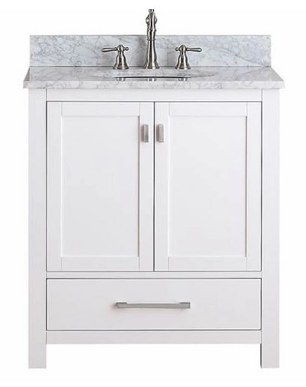 Royal Stuart Collection 24 Inch White Bathroom Vanity W Carrera Marble Top 3 Royal Stuart Collection 24 Inch White Bathroom Vanity W Carrera Marble Top