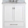 Royal Stuart Collection 30 Inch White Bathroom Vanity W Carrera Marble Top -Royal Sales Store STU 2 06352.1657224911