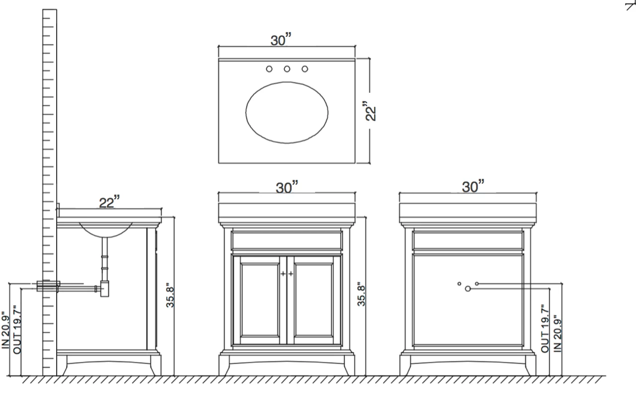 Royal Glades 30" Bathroom Vanity 5 Royal Glades 30" Bathroom Vanity - Image 3