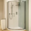 Fleurco | Apollo Arc 36"W X 75" H Semi-Frameless Curved Sliding Doors Brushed Nickel