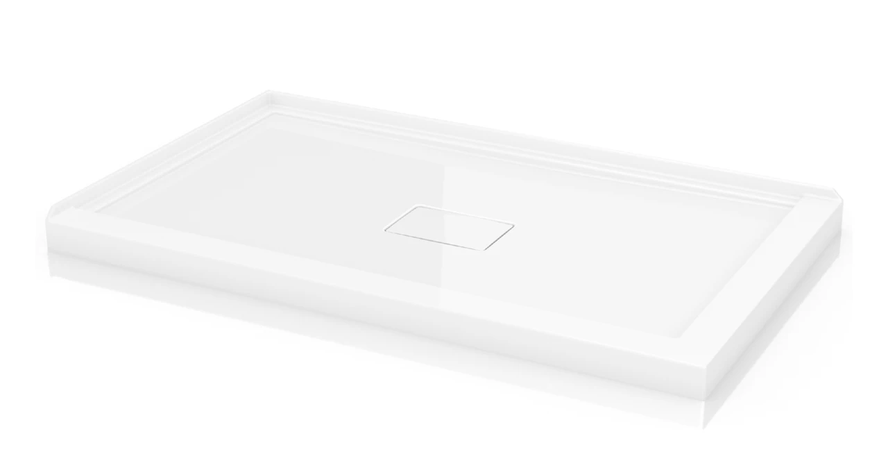 Fleurco ADT4836-18-L2 48" - 60" Acrylic Shower Base With 2 Integrated Tiling Flanges 3 Fleurco ADT4836-18-L2 48" - 60" Acrylic Shower Base With 2 Integrated Tiling Flanges