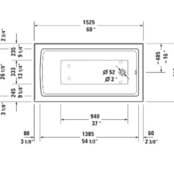 Duravit Architec 60" Alcove Acrylic Soaking Tub Left Right Drain And Overflow -Royal Sales Store Screenshot 2022 10 26 144138 19057.1666809763