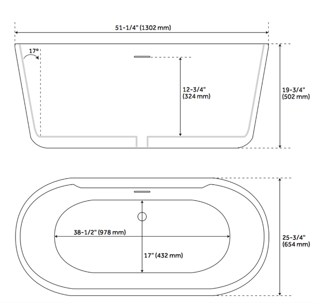 Royal Seabreeze 51" Freestanding Bathtub 6 Royal Seabreeze 51" Freestanding Bathtub - Image 4