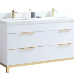 Royal Mercer 60 Inch Double Sink White Bathroom Vanity With Gold Trim***BLOWOUT SALE -Royal Sales Store Screenshot 2023 05 17 120246 67612.1684339507